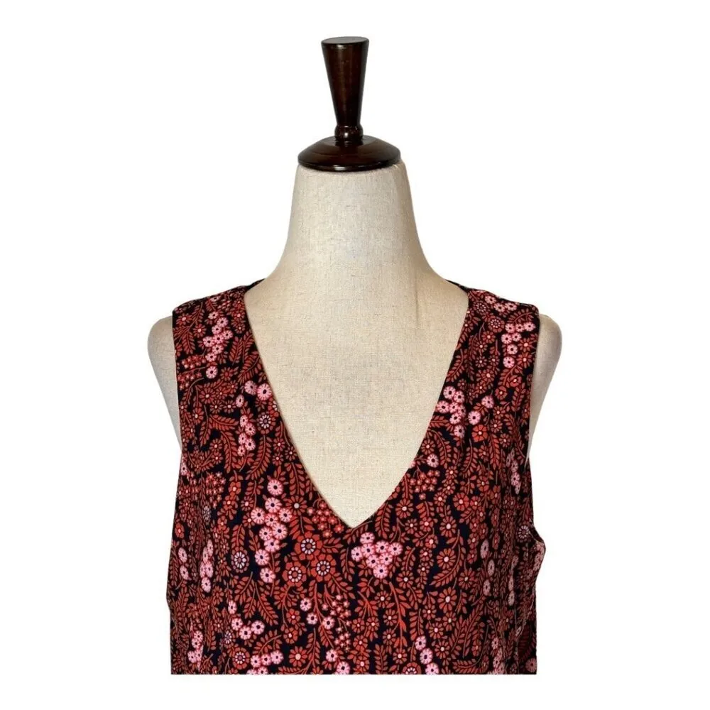 Tommy Hilfiger Dress Women 8 Red Pink Floral Print Tiered Mini Shift NWT‎ Boho - Image 3