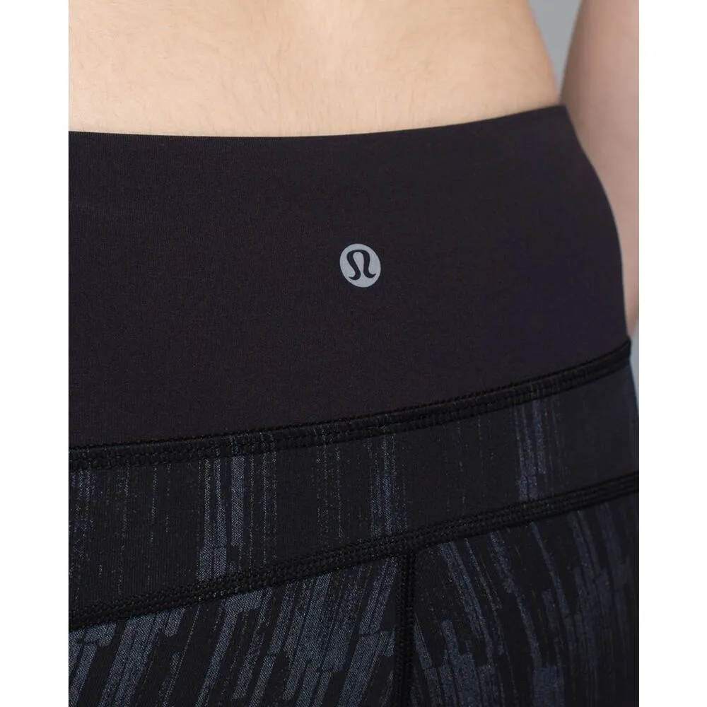 Lululemon Run: Top Speed Crop Scratch Match Black Multi Size 6 - Image 12