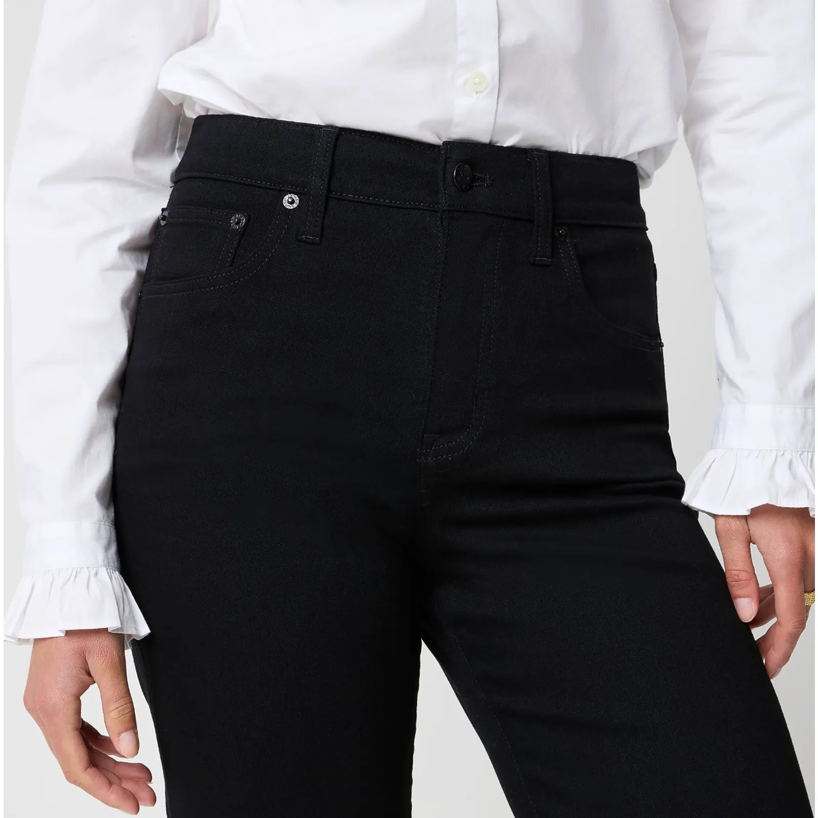 J.Crew Cropped Wide Leg Black Jean All Day Stretch High Rise Womens US 35 NWT - Image 3