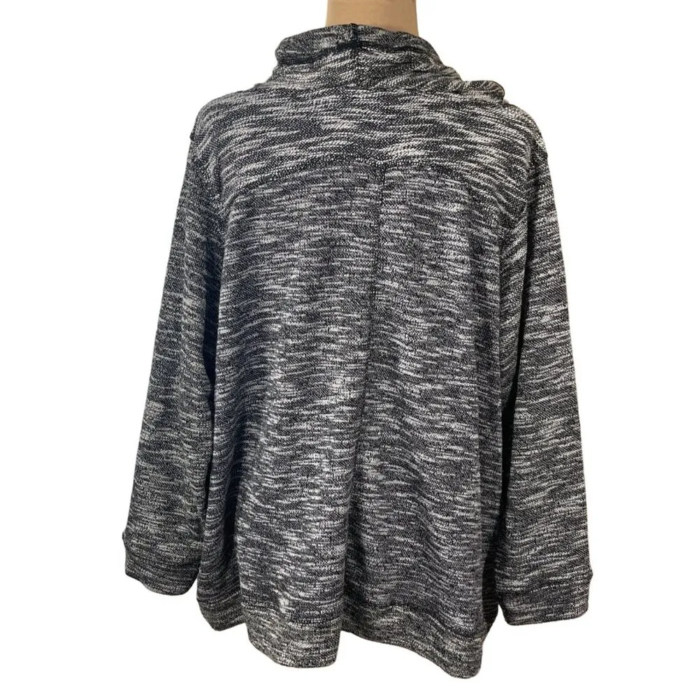 AVE Leisure Tunic Top Funnel Neck Black White Long Sleeve 18/20 Women's Size undefined - Image 3