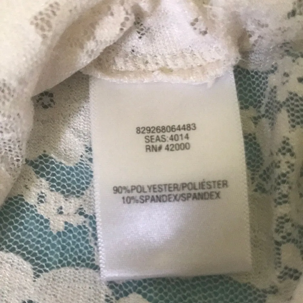 BONGO lace sheer top “Rebel American Made” motorcycle short cuffed sleeve size M - Image 6