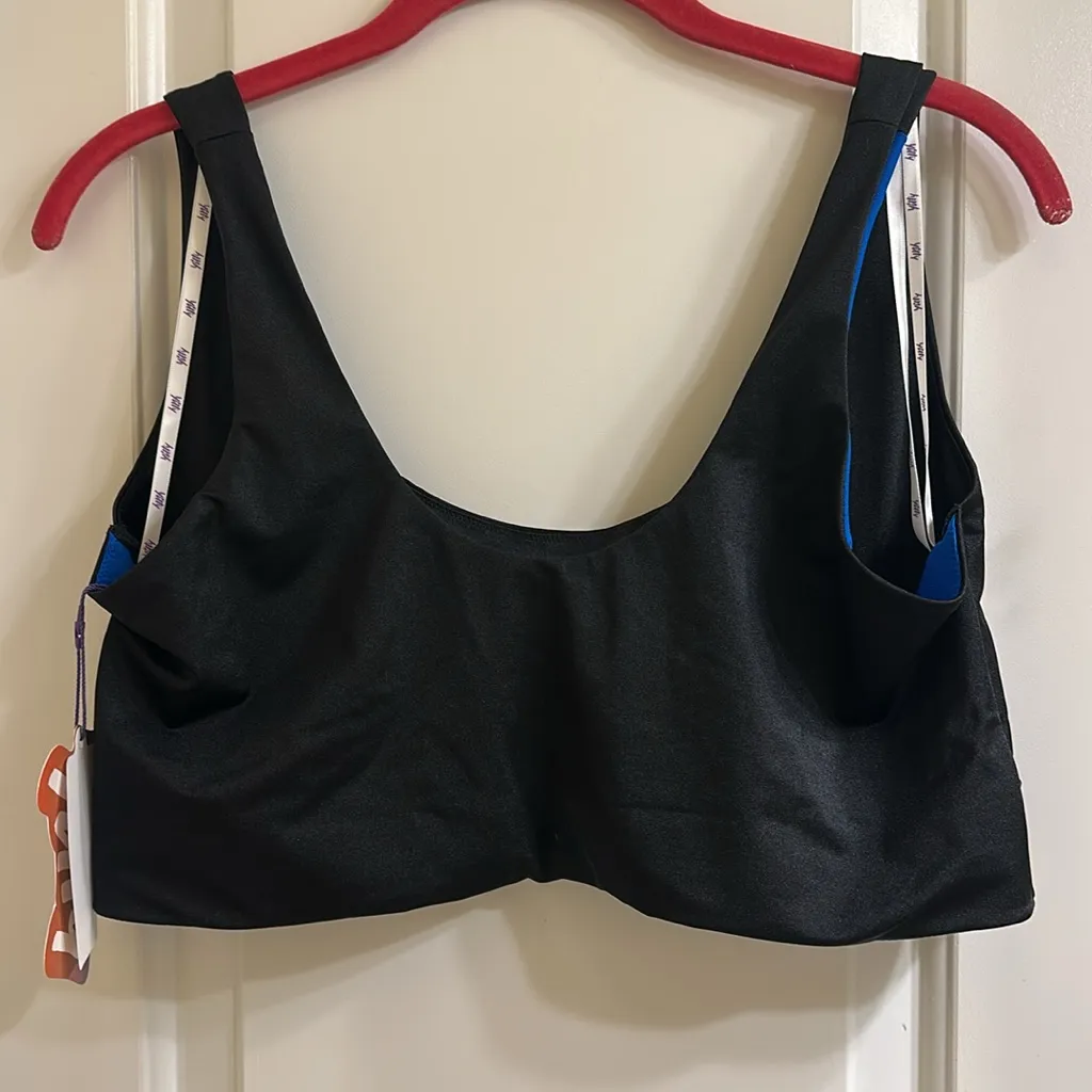 YITTY Fabletics Headliner Shaping Midi Bralette NEW Black XXL - Image 9