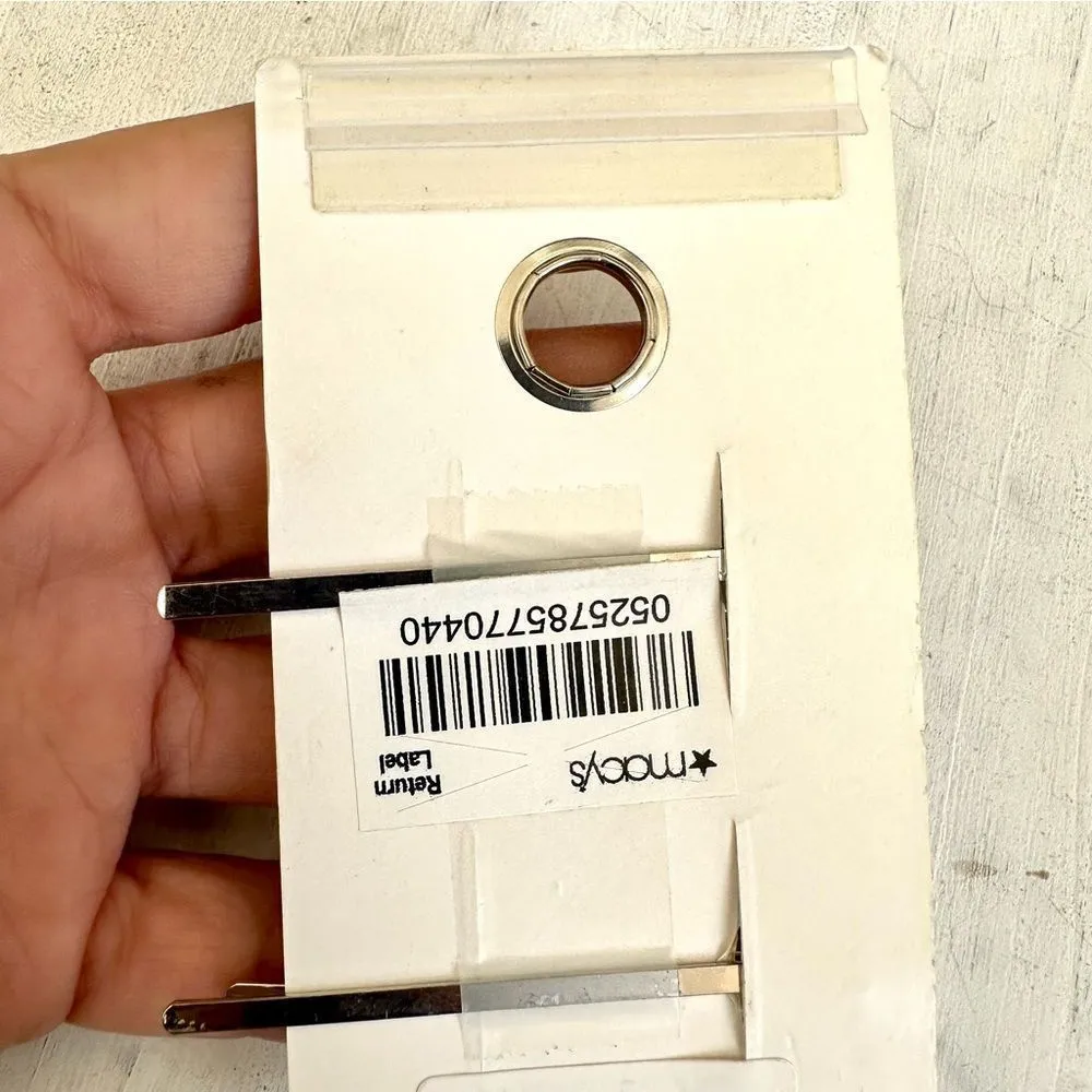 Guess silver tone two piece rhinestone Bobbi pin hair pin set - Image 6