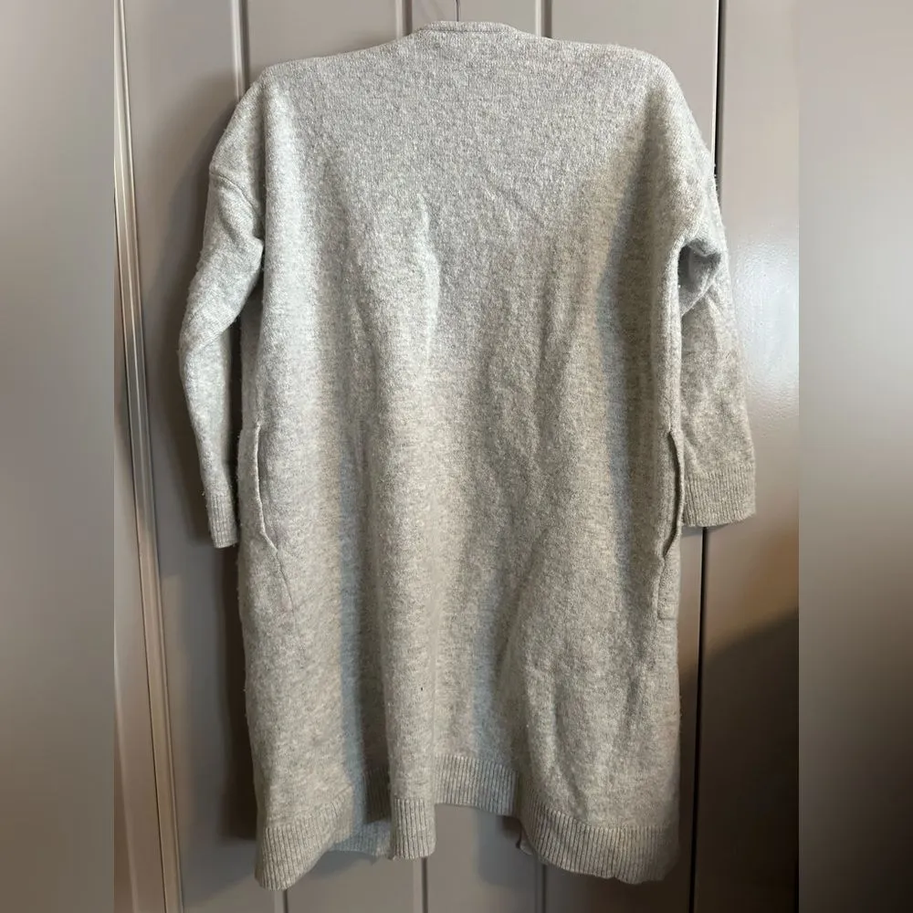 Madewell small Heathered Gray Open-Front Cardigan Sweater wool blend - Image 2