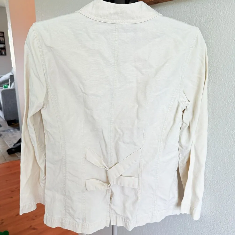 J. Jill Linen Tencel Blend Womens Khaki Lightweight Jacket Summer Spring Cool S - Image 2