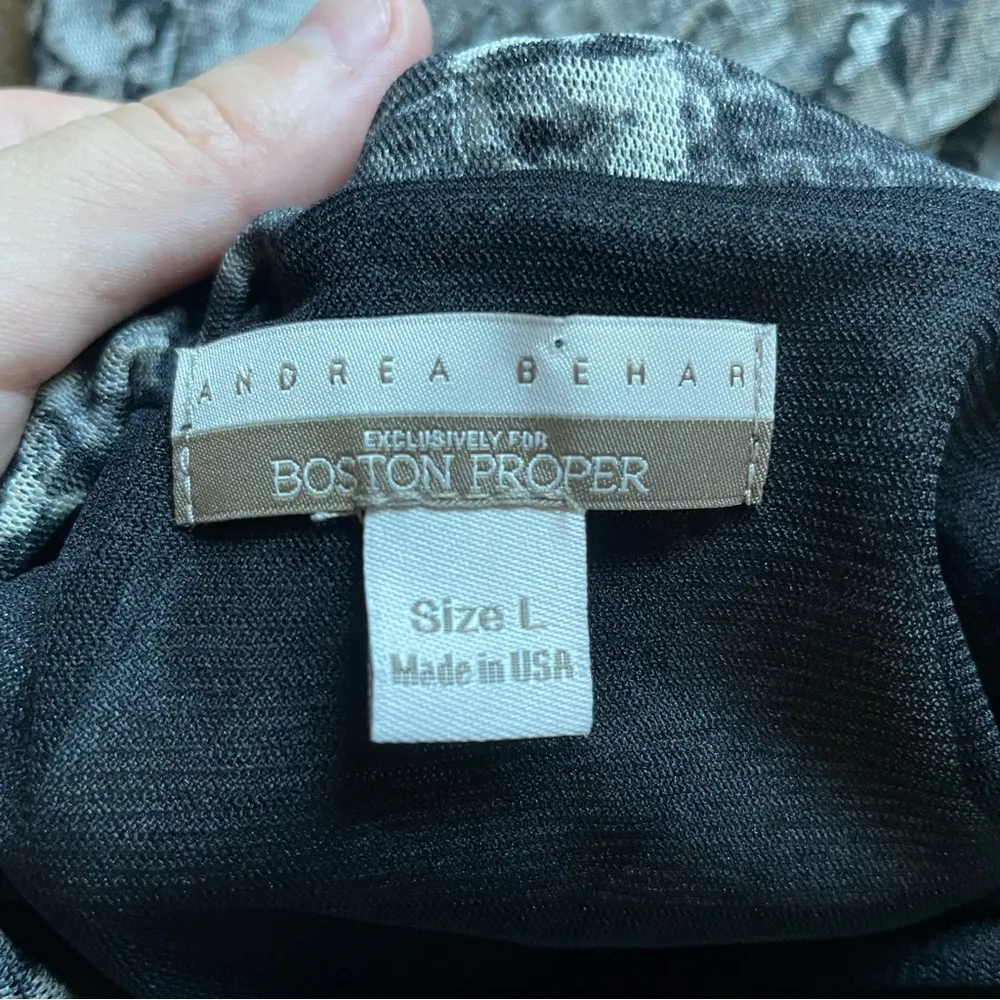 Boston Proper Y2K Vintage Snakeskin Mesh Mock Neck Long Sleeve Mini Dress Large - Image 5