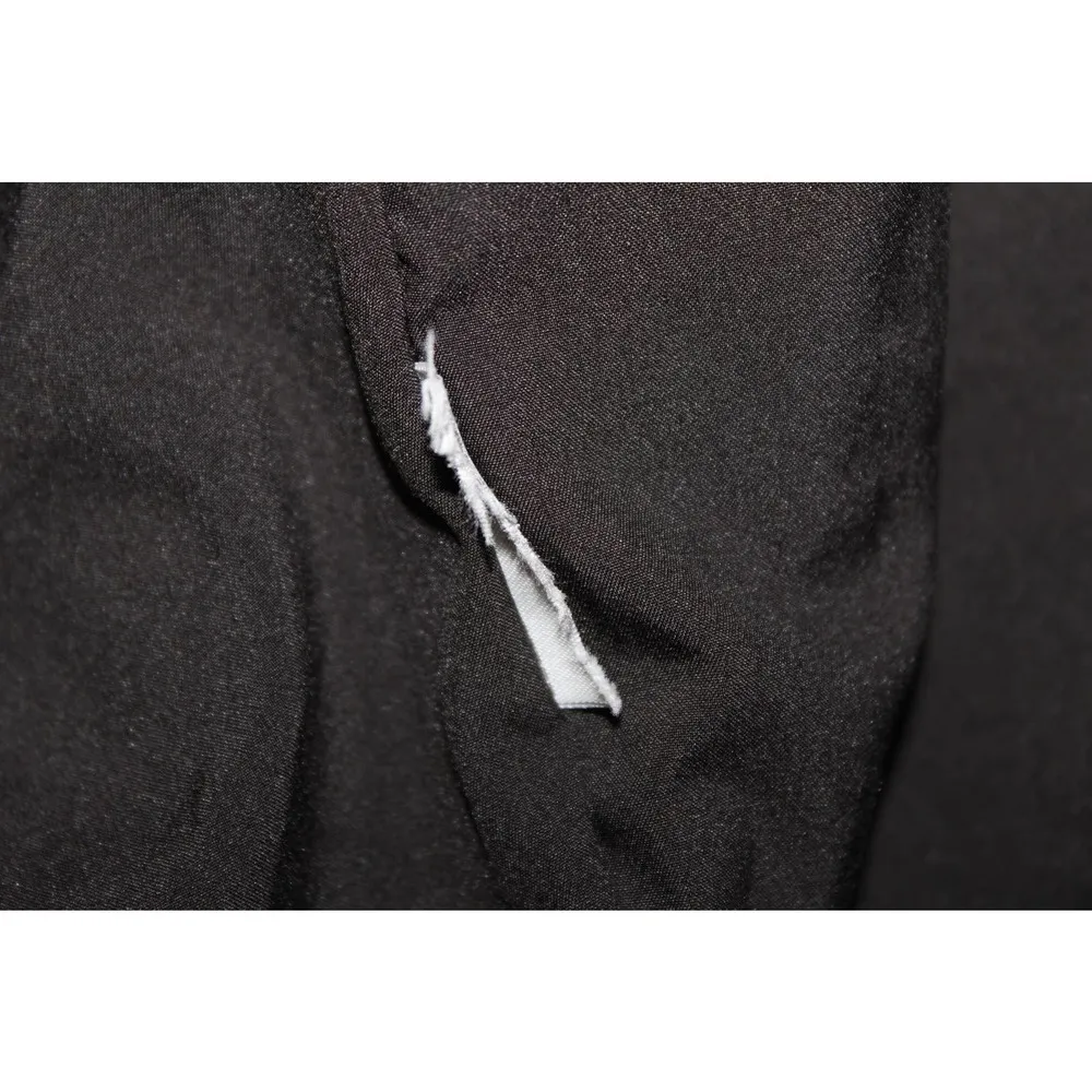 Women Abercrombie & Fitch Black Red Tweed Faux Leather Bomber Jacket Coat Size S - Image 5