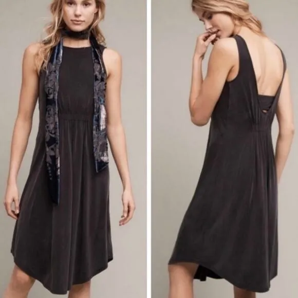Anthropologie Moulinette Soeurs Black Lizzy Open Back Sleeveless Dress Sz.XL NWT - Image 2