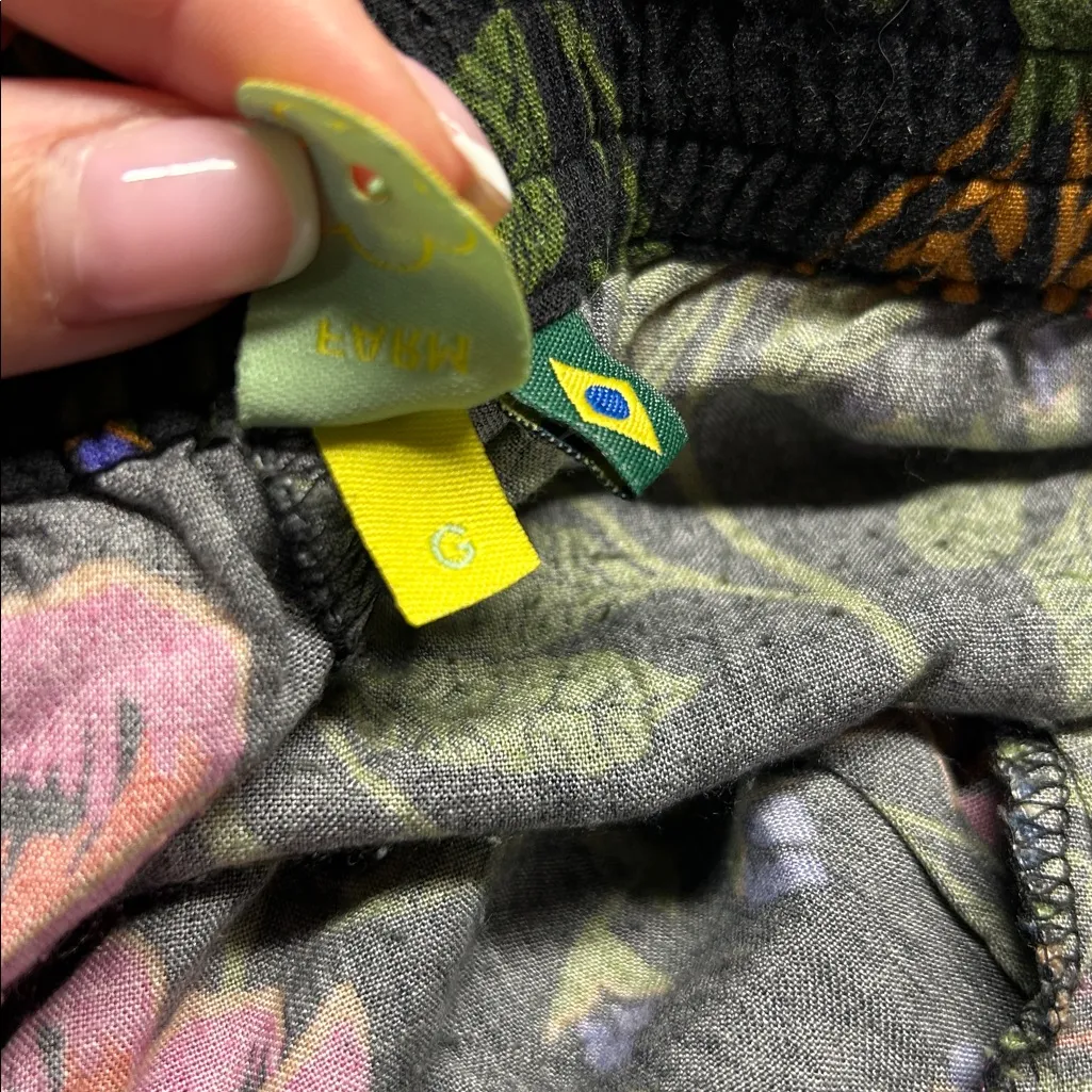 Farm Rio Pants‎ Lightweight Printed Viscose Size Large - Image 6