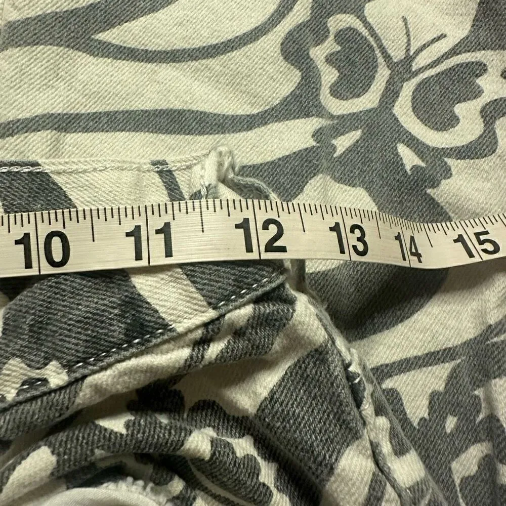 Pacsun butterfly dad jeans gray and white 25 - Image 6