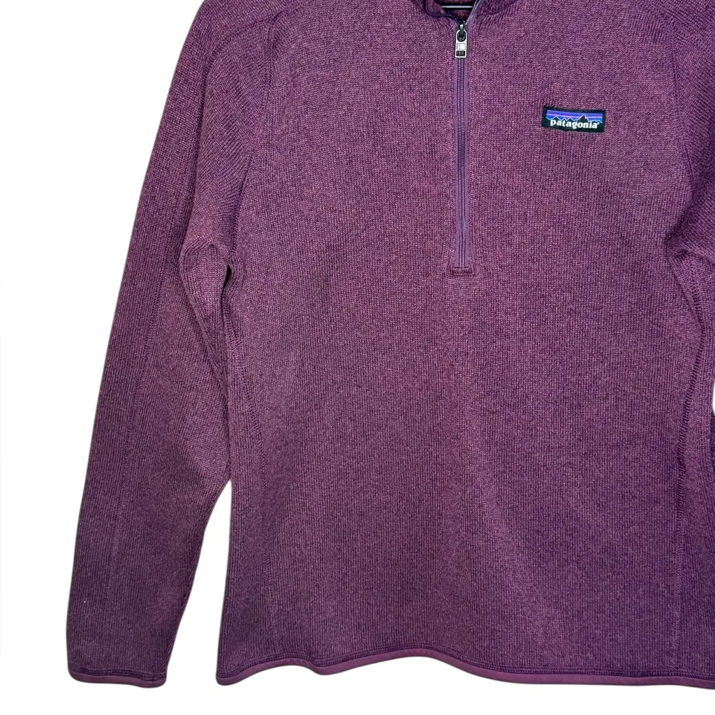 Patagonia Women’s Sz Medium Better Sweater® 1/4-Zip Fleece in Purple 25618 - Image 4