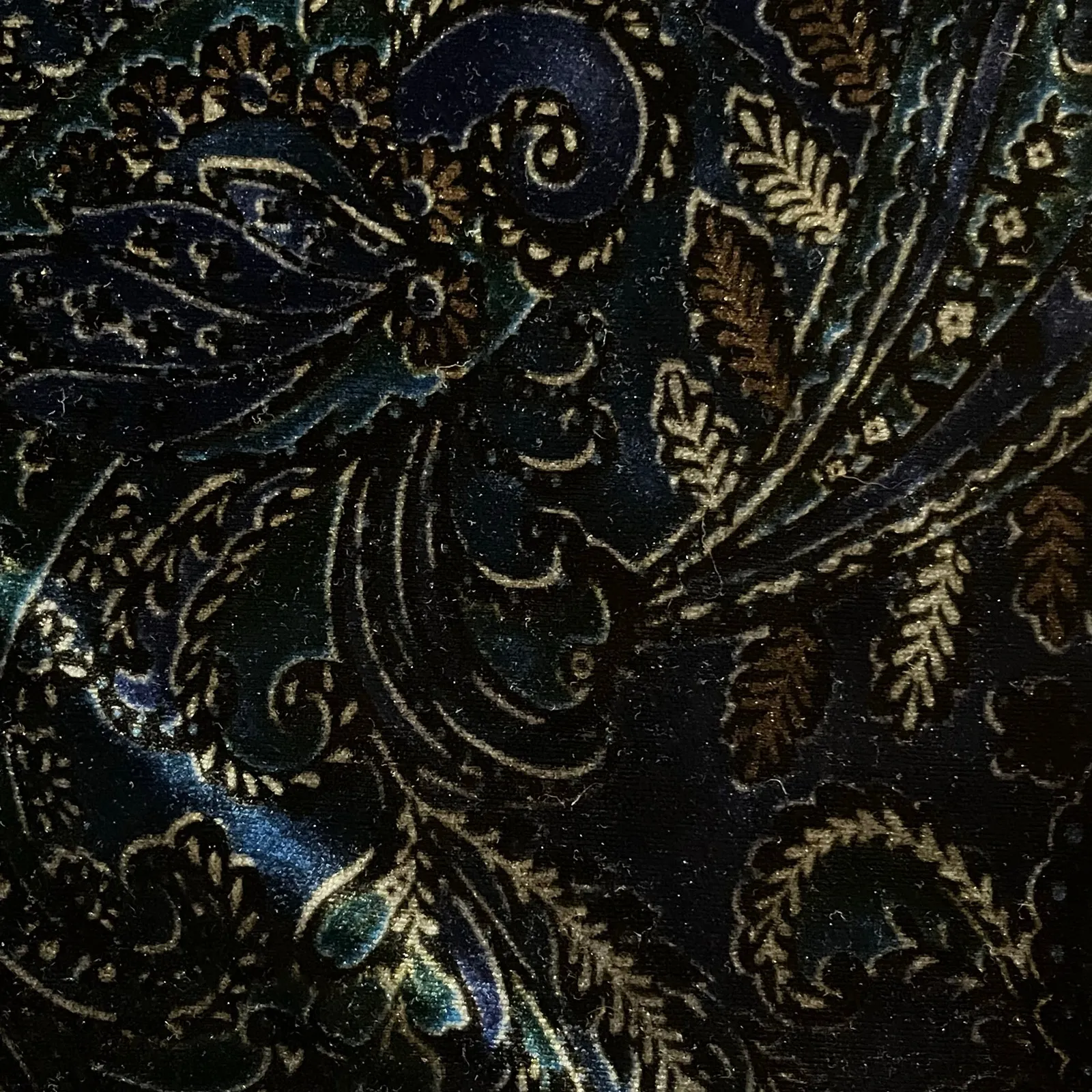 Covington Velvet Burnout Paisley Goth Top Womens 20-22W 2XL Dark Boho 3/4 Sleeve - Image 4