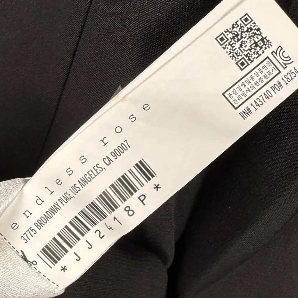 Endless Rose NWT Colorblock Contrast Blazer Romper Small Tuxedo Black White - Image 12