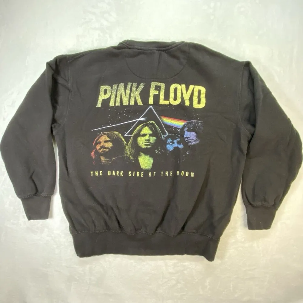 Pink‎ Floyd Crop Top Sweatshirt Womens Large Dark Side of The Moon Soft - Image 4