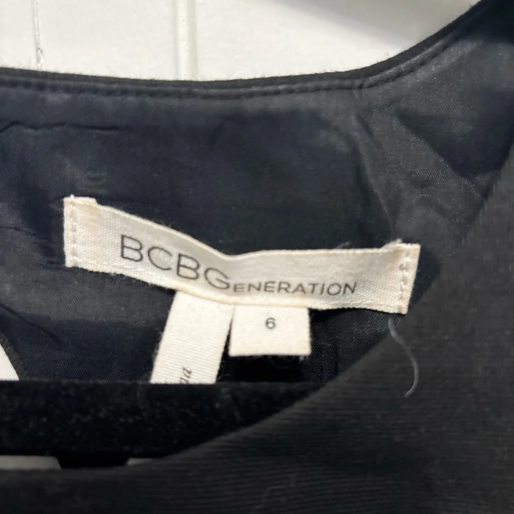 BCBGeneration Black Backless Dress with Sequin Detail - Image 2