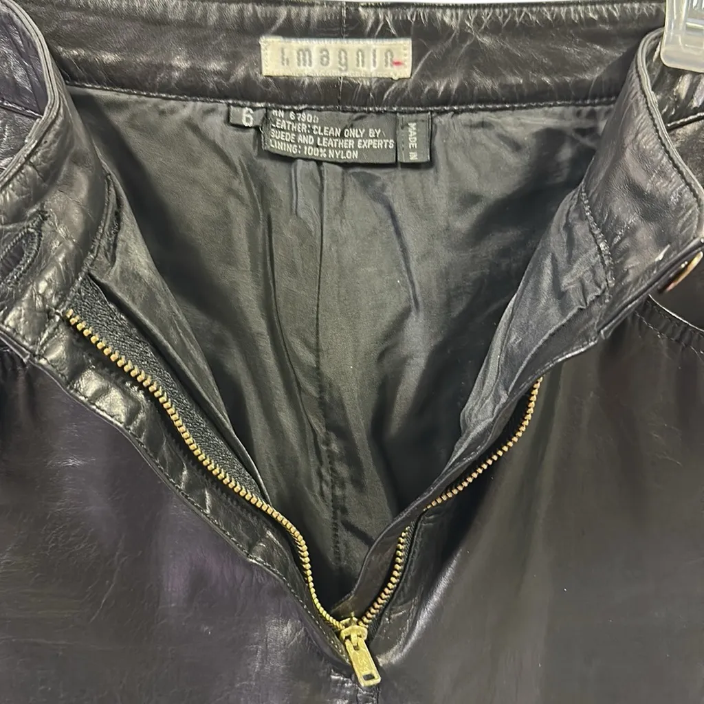 Genuine Leather Fenn Wright and Manson I Magnin Vintage Imported Pants Womens 6 - Image 12