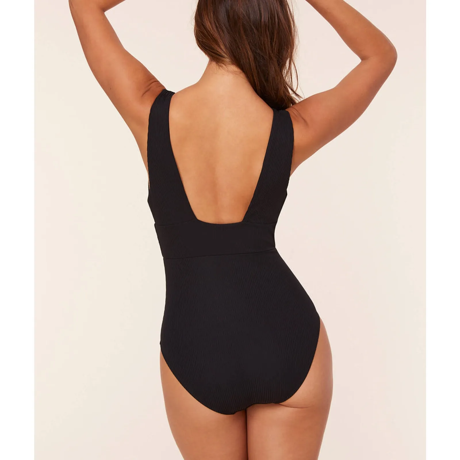 Andie Swim The Mykonos Ribbed One Piece in Black S NWT - Image 7