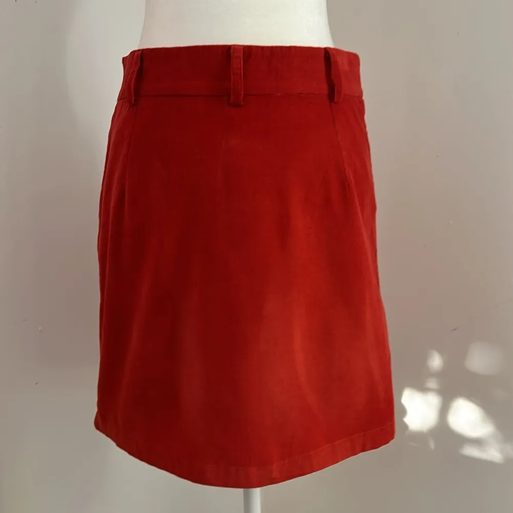 Criss Cross Light Rust Corduroy Skirt sz M Orange Size M - Image 3