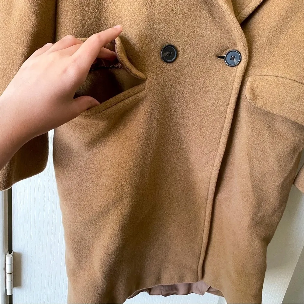 Aritzia Coat Lyon Double-Breasted Wool Italian Virgin Short 1 EUC - Image 7