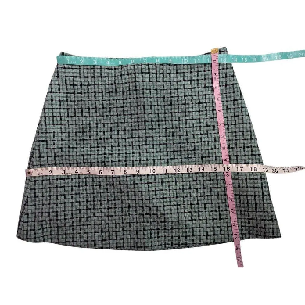 Wilfred plaid green mini skirt size 4 - Image 2