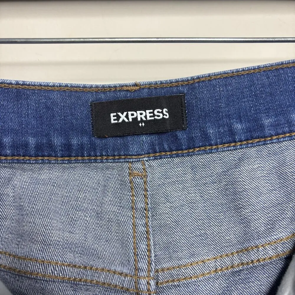 Express Mom Jean Super High Rise Medium Wash Women's Size 8 Regular - Image 5