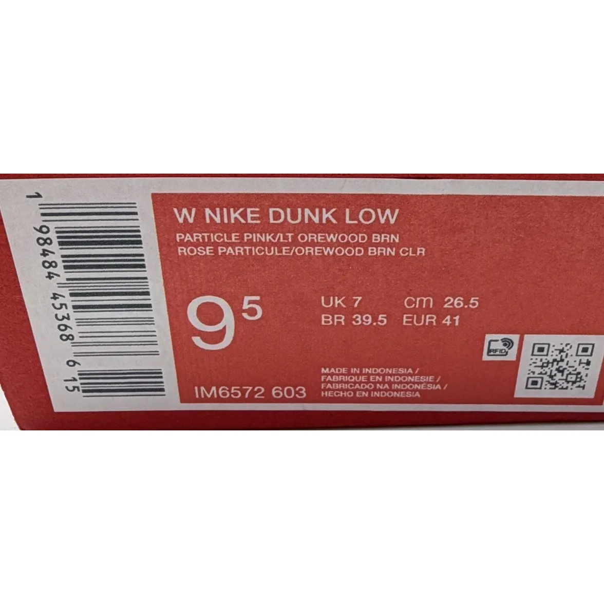 New Womens 9.5 Nike Dunk Low Particle Pink/Lt Orewood Brown Sneaker IM6572-603 - Image 10