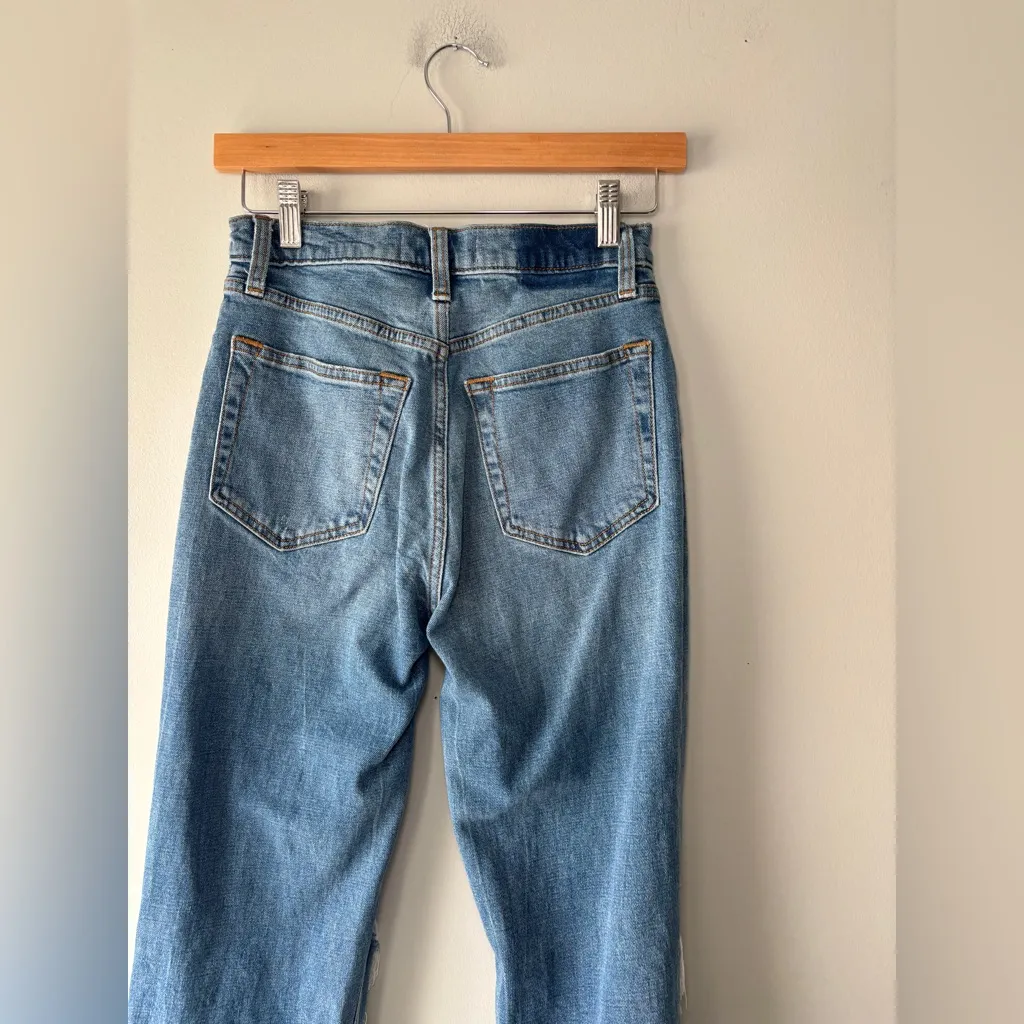 Abercrombie & Fitch The Ankle Straight Ultra High Rise Distressed Jeans Sz 26/2R - Image 8