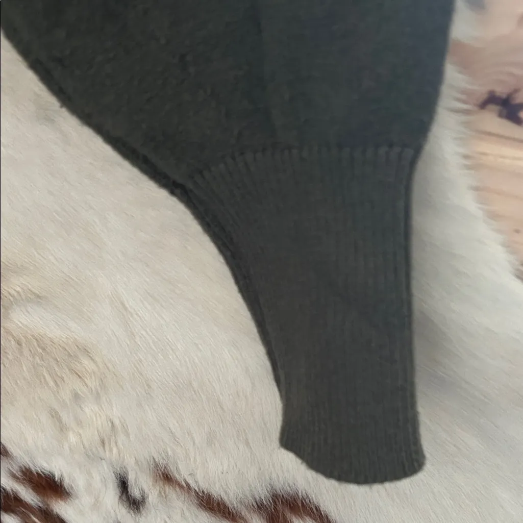 Calvin Klein Olive Green Hooded Pullover  Sweater Size Large - Image 5