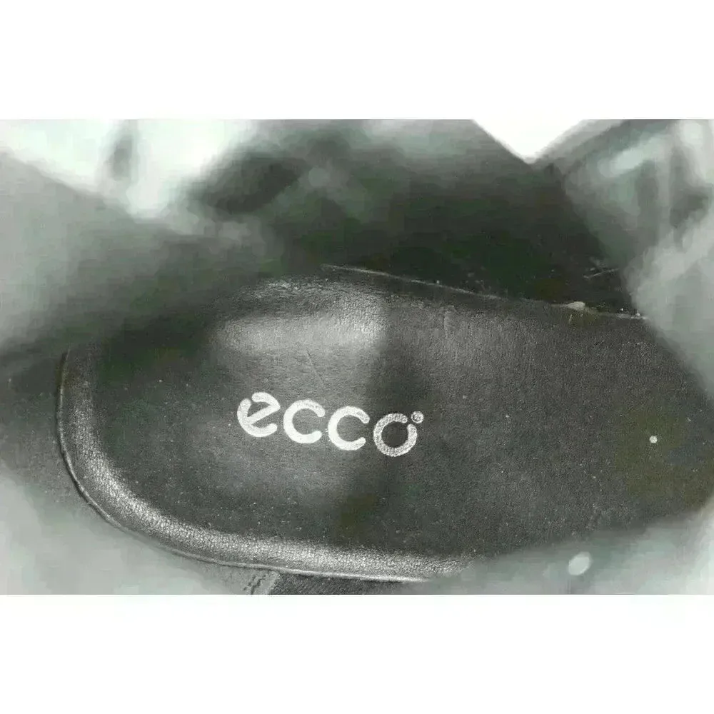 Ecco Women's  Black Leather Double Buckles Boots - Image 9