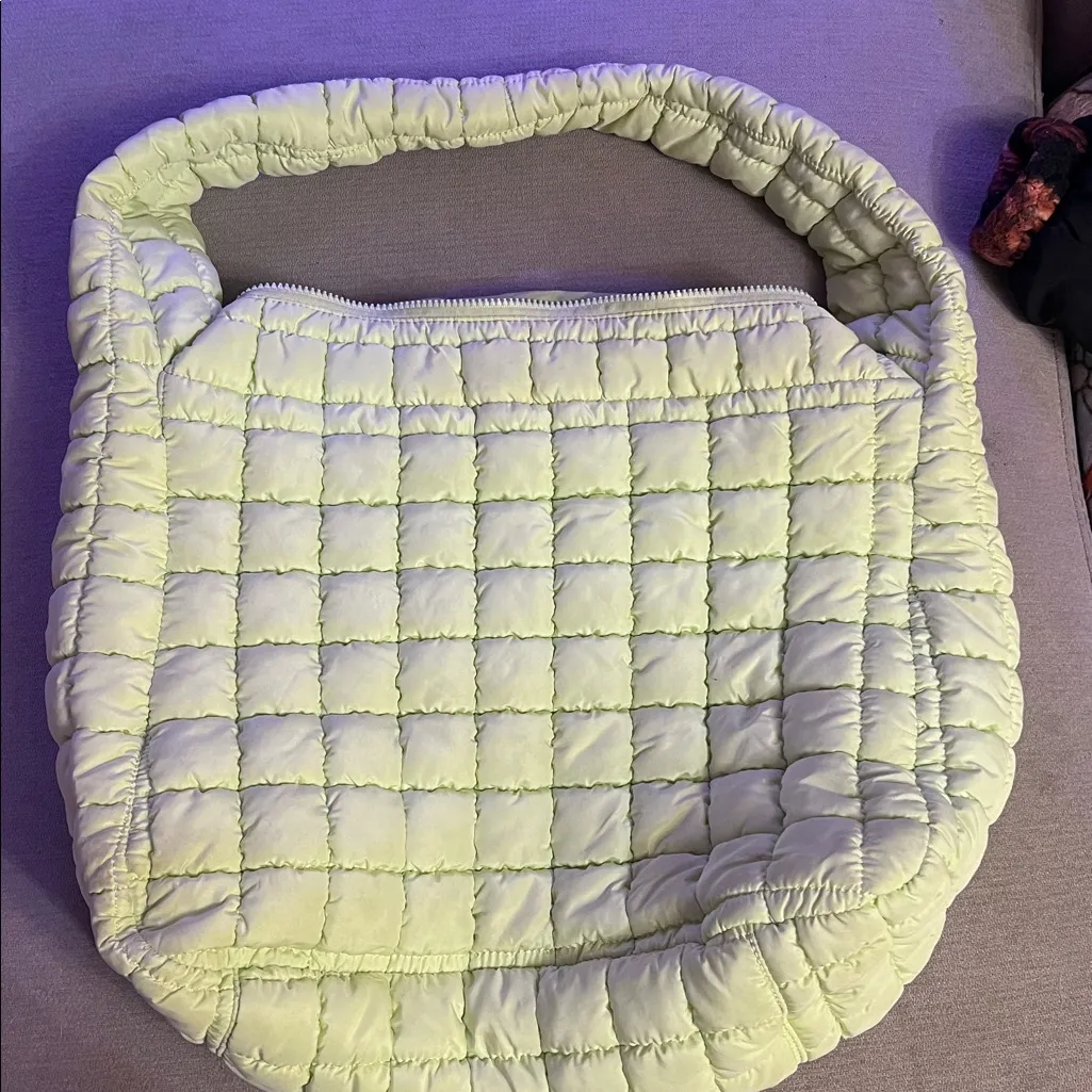 Simply Southern Quilted Shoulder Bag in Soft Green - Image 2