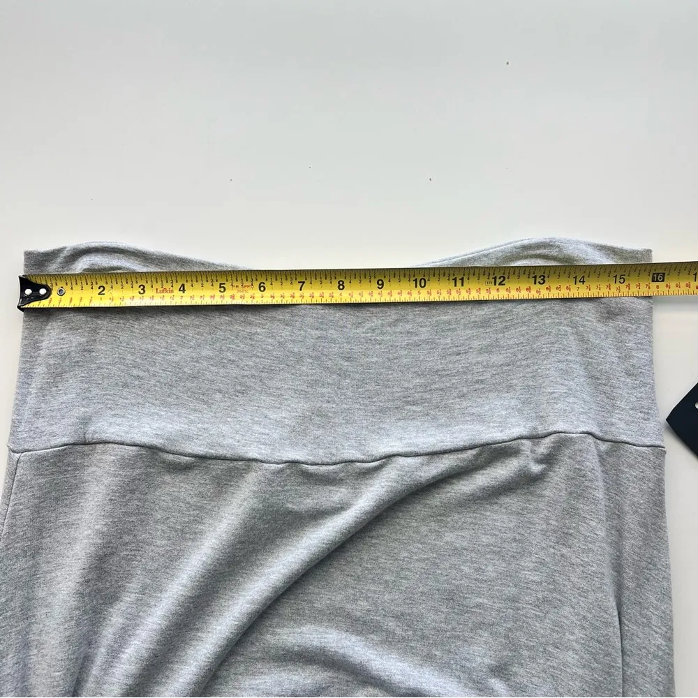 bryn walker grey french terry maxi skirt L - Image 7