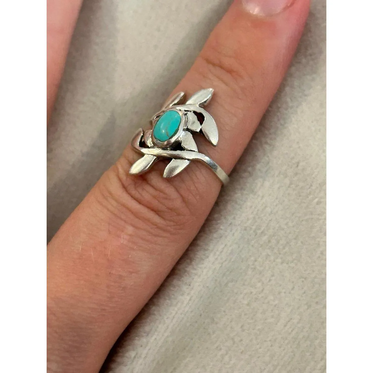 ring band sterling silver 925 beautiful unique lot a20 size 5 2.39g leaves - Image 2