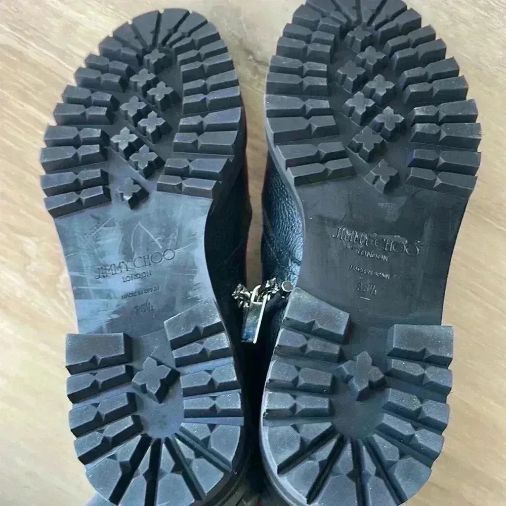 Jimmy Choo Black Side Zip Biker Boot sz 35.5 - Image 7