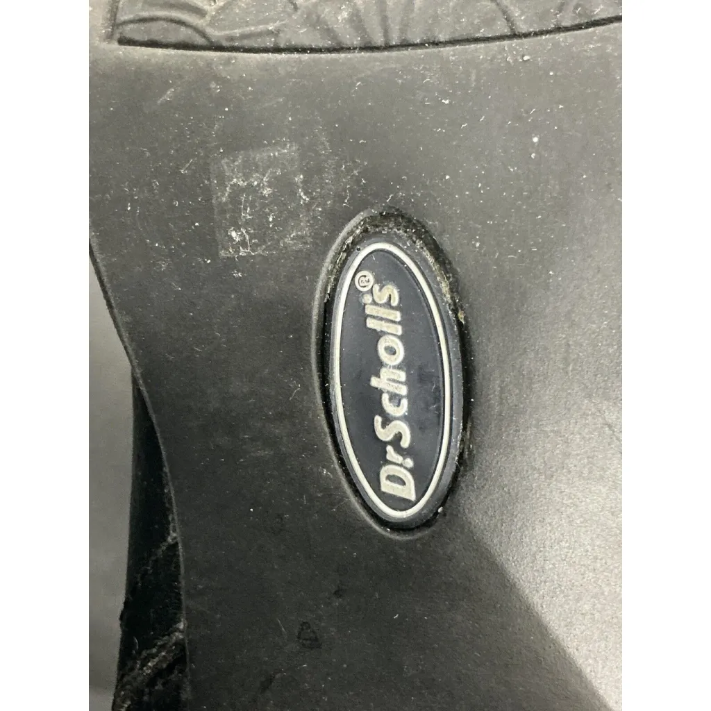Womans Dr Scholls Memory Foam Casey Size 6.5 M Black Zip Heel Booties - Image 9