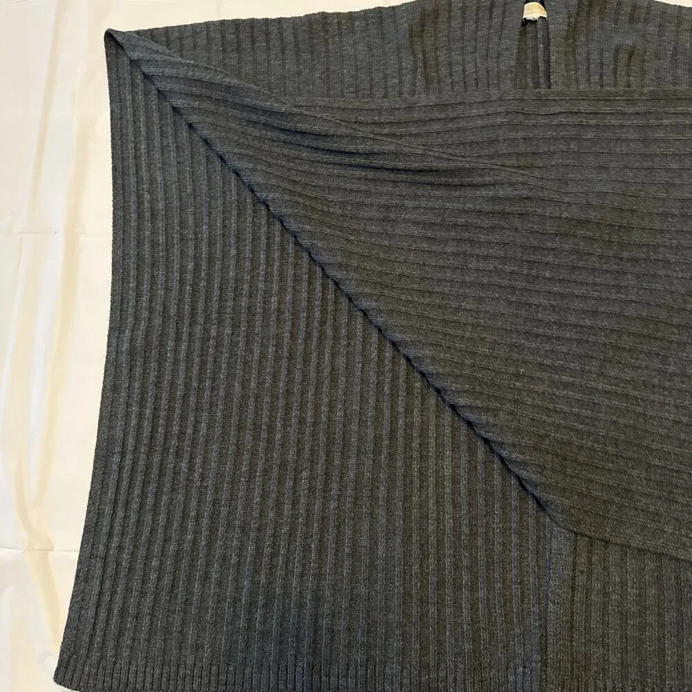 MICHAEL MICHAEL KORS Leather-Trim Poncho in charcoal size med / one size - Image 14