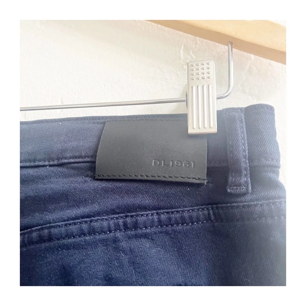 DL1961 Womens Black Dark Denim Cotton Sapphire Brady Slim Casual Jeans Size 16 - Image 9