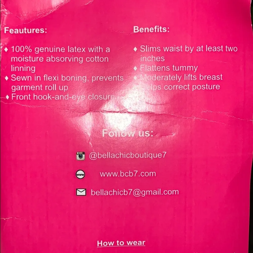 Latex Waist‎ Trainer (Corset) Black Size L - Image 6