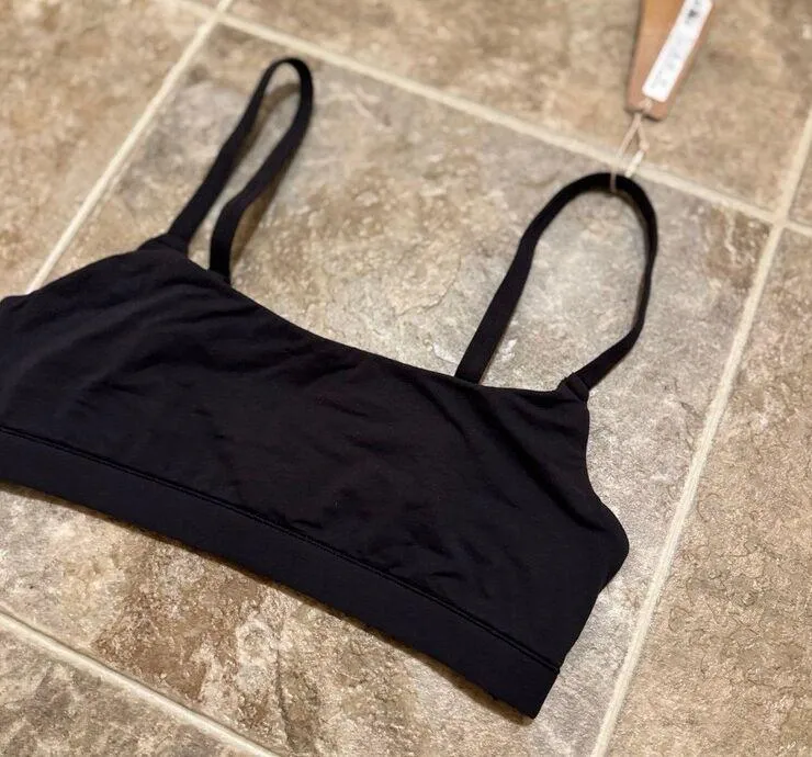 New Skims Fits Everybody Scoop Neck Bralette Size XS Onyx - Image 5