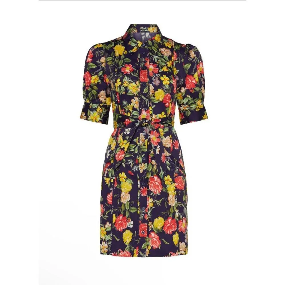 Marissa Webb Multi Floral Printed Puff Sleeve Dress Rent the runway preloved 2 - Image 6