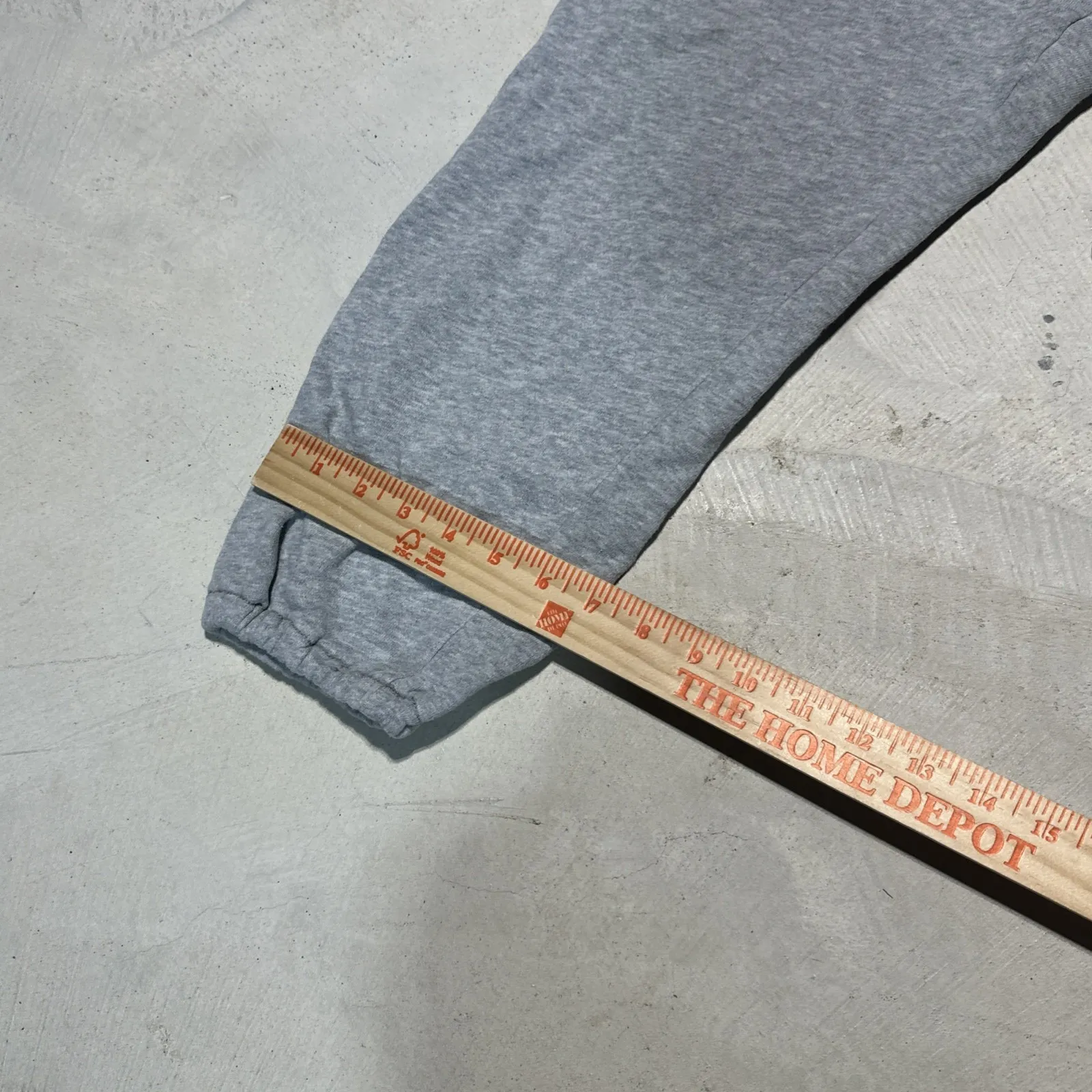 VTG Abercrombie Y2K Spell Out Sweat Pants Capri Womens SZ L Logo 2000s Grey - Image 11