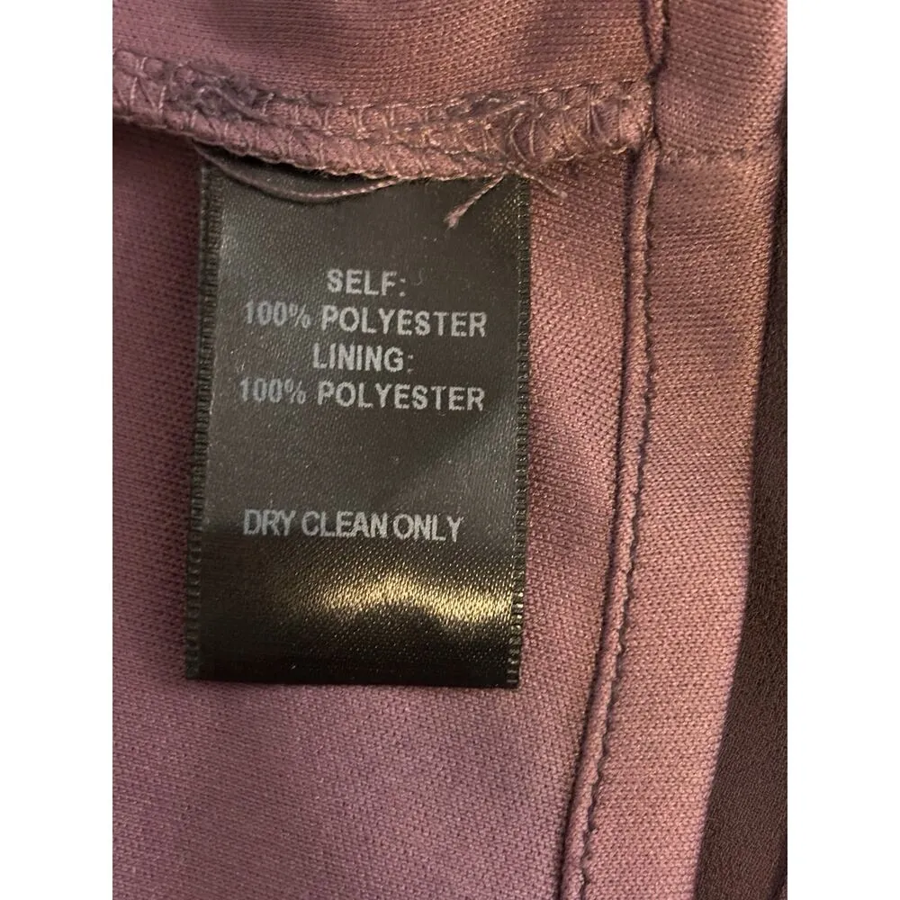 Women SM Maxi Dress Purple Halter Pleated Neck Sleeveless Artsy Lagenlook - Image 11