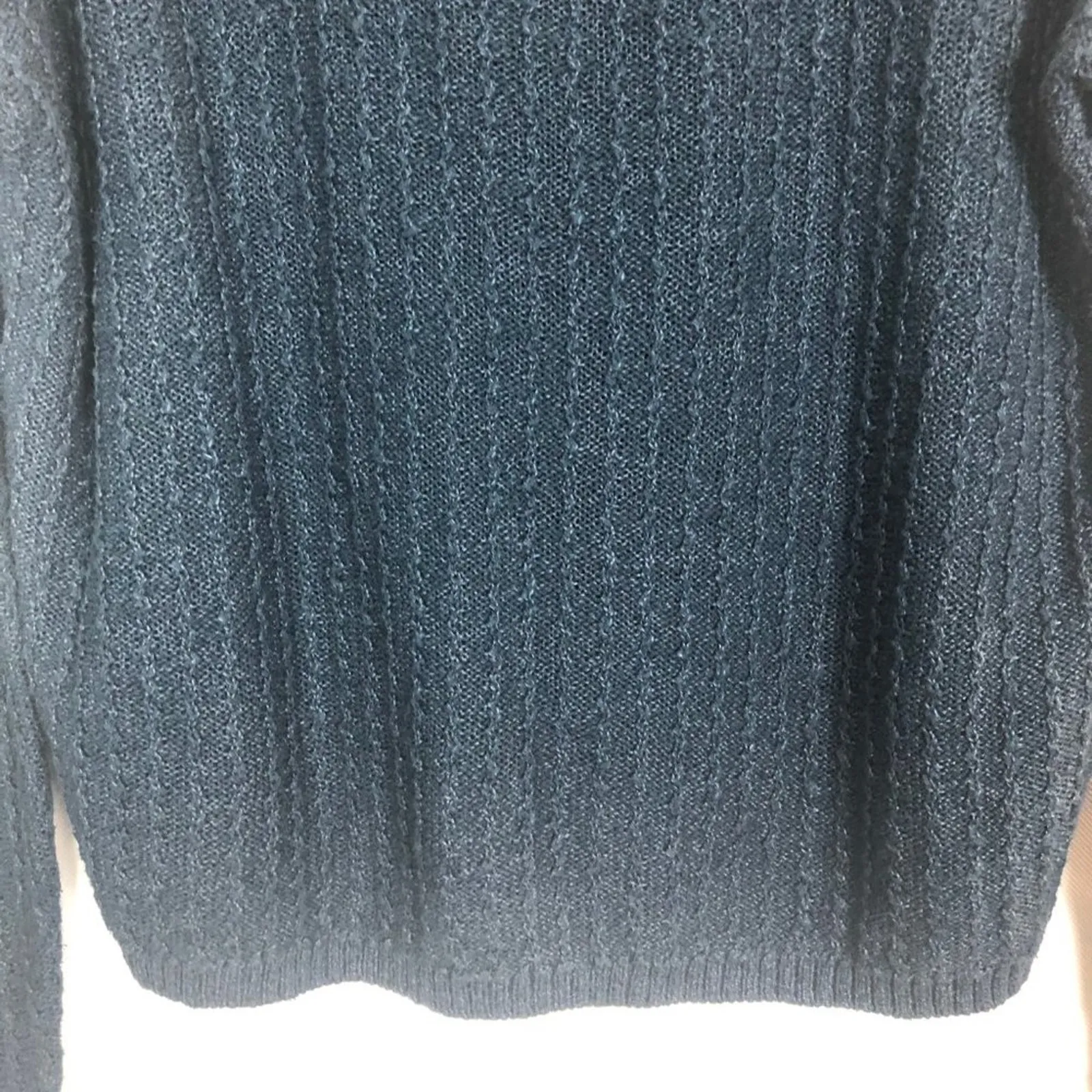 Hollister Blue Ribbed Pullover Sweater Size Medium - Image 4