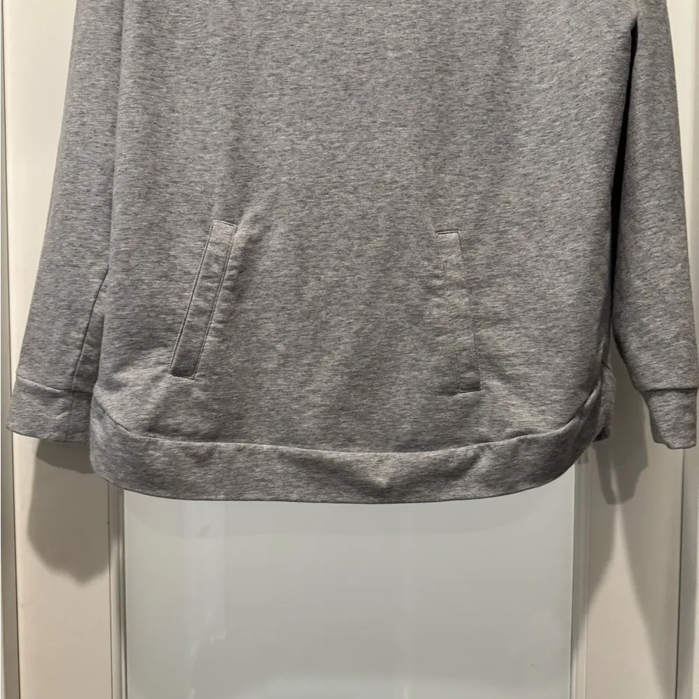 Michael Kors Heather Gray Side Zip Mock Neck Pullover Size M - Image 5