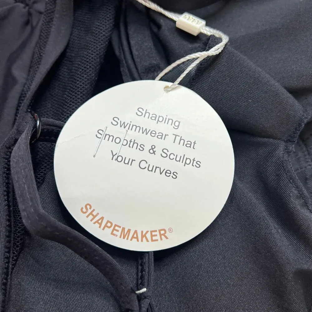 Contours Coco Reef Black Mesh One Piece Swimsuit Size 12 36 C/D Underwire New - Image 9