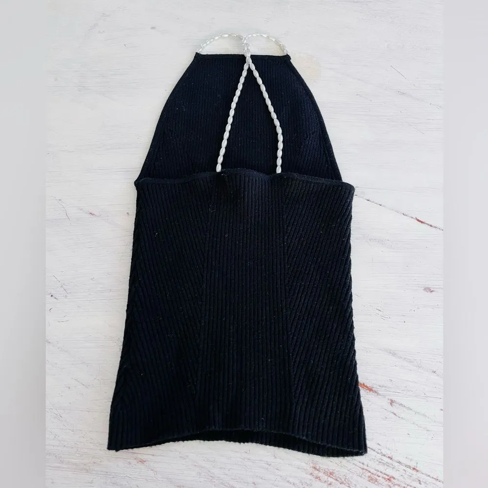 Favorite Daughter Ropes Of Pearl Top in Black Size Small $198 - Image 4