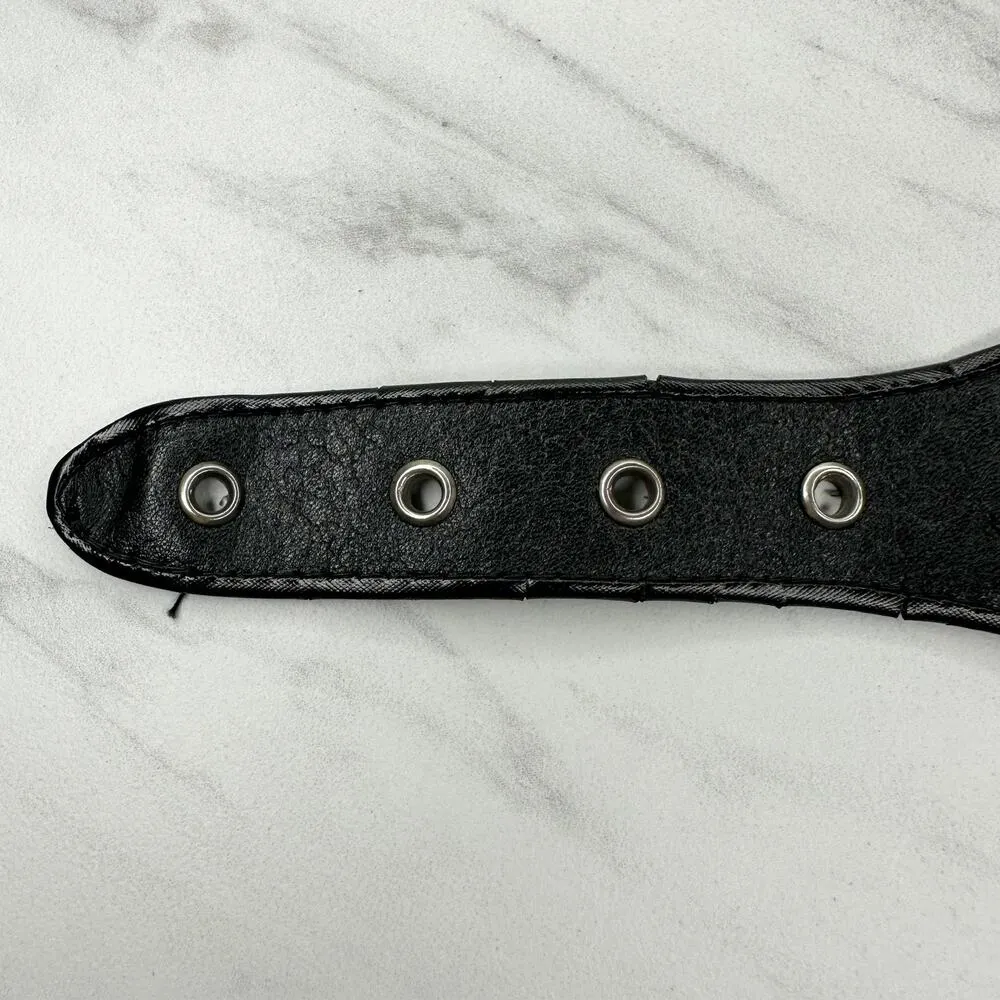 Vintage Argentina Coin Studded Leather Chain Belt Gaucho Western Small (S) ✨ Black - Image 14