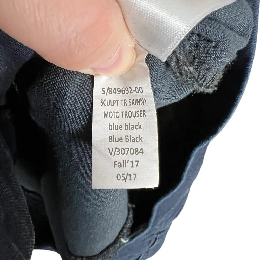 GAP 1969 Blue Black Sculpt True Skinny Moto Jeans Pants - Image 10