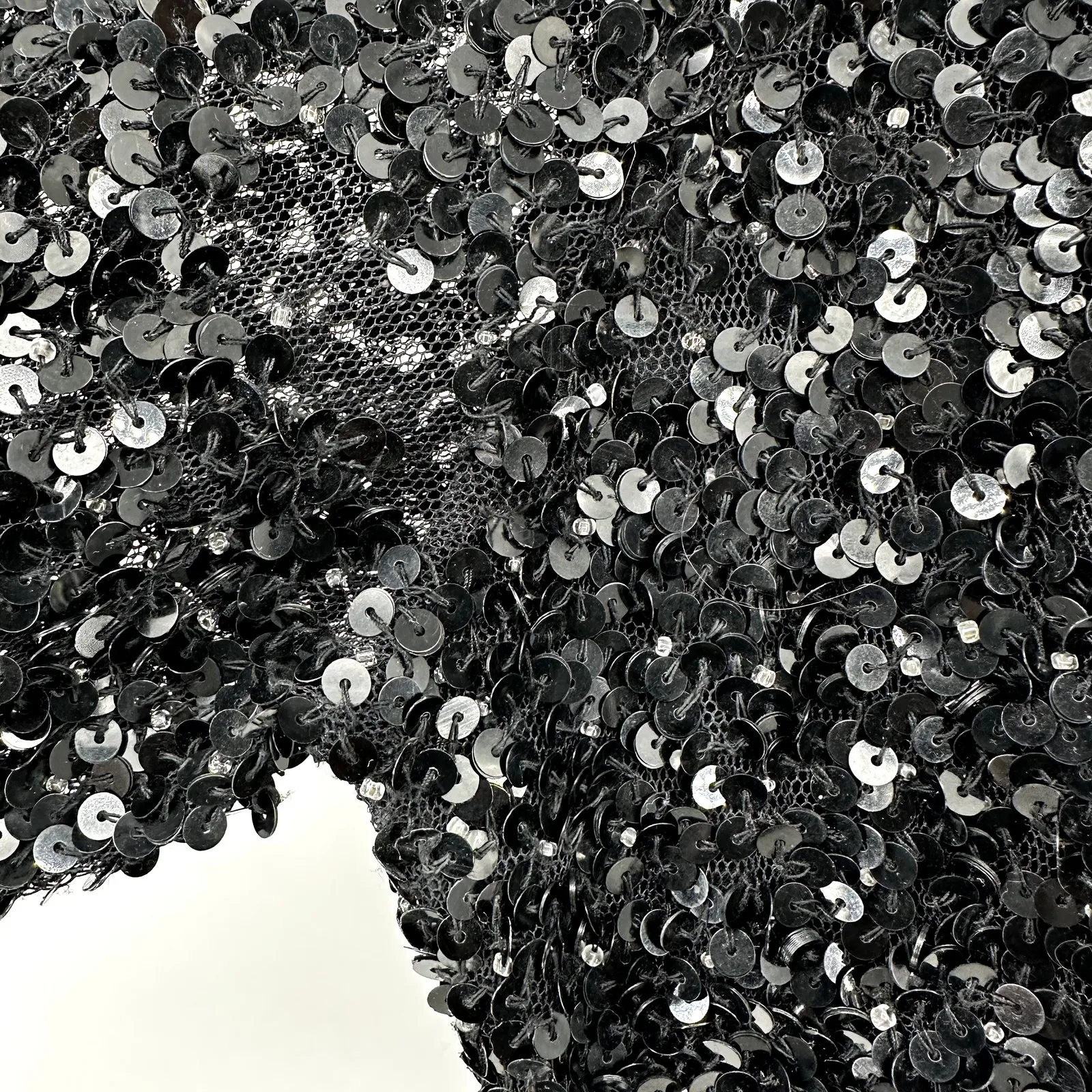 Vintage Naeem Khan Riazee Lillie Rubin Gown Maxi Dress Beaded Sequin Black 8 - Image 5