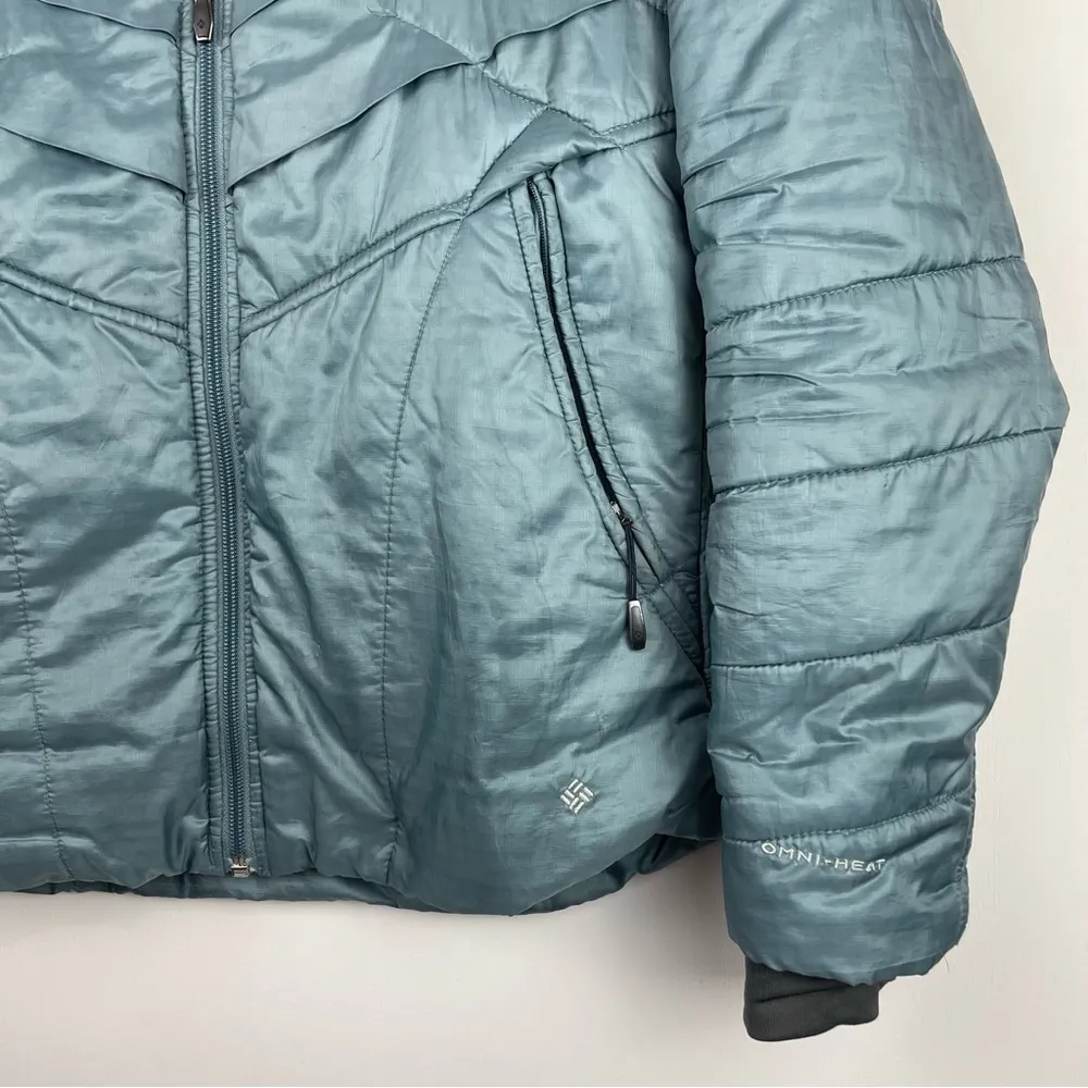 Columbia Kaleidaslope ll Ripstop Omni Heat Jacket Sz Small Metal Blue - Image 11