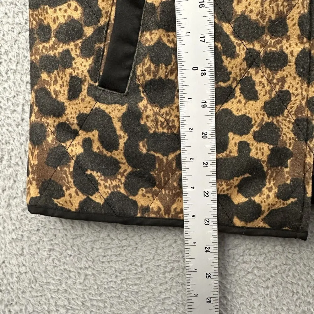 Racheal Quilted Vest Jacket Cheetah Leopard Print Outdoor Travel Mob Wife Size M Size M - Image 7